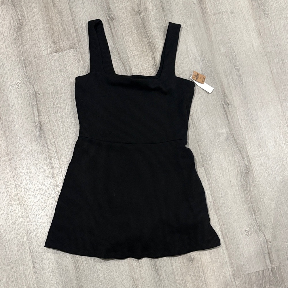 Black sporty Dress with built in shorts